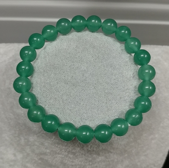 8mm Green Aventurine Beaded Stretch Bracelet Natural Gemstone 8mm Bead - Picture 4 of 8
